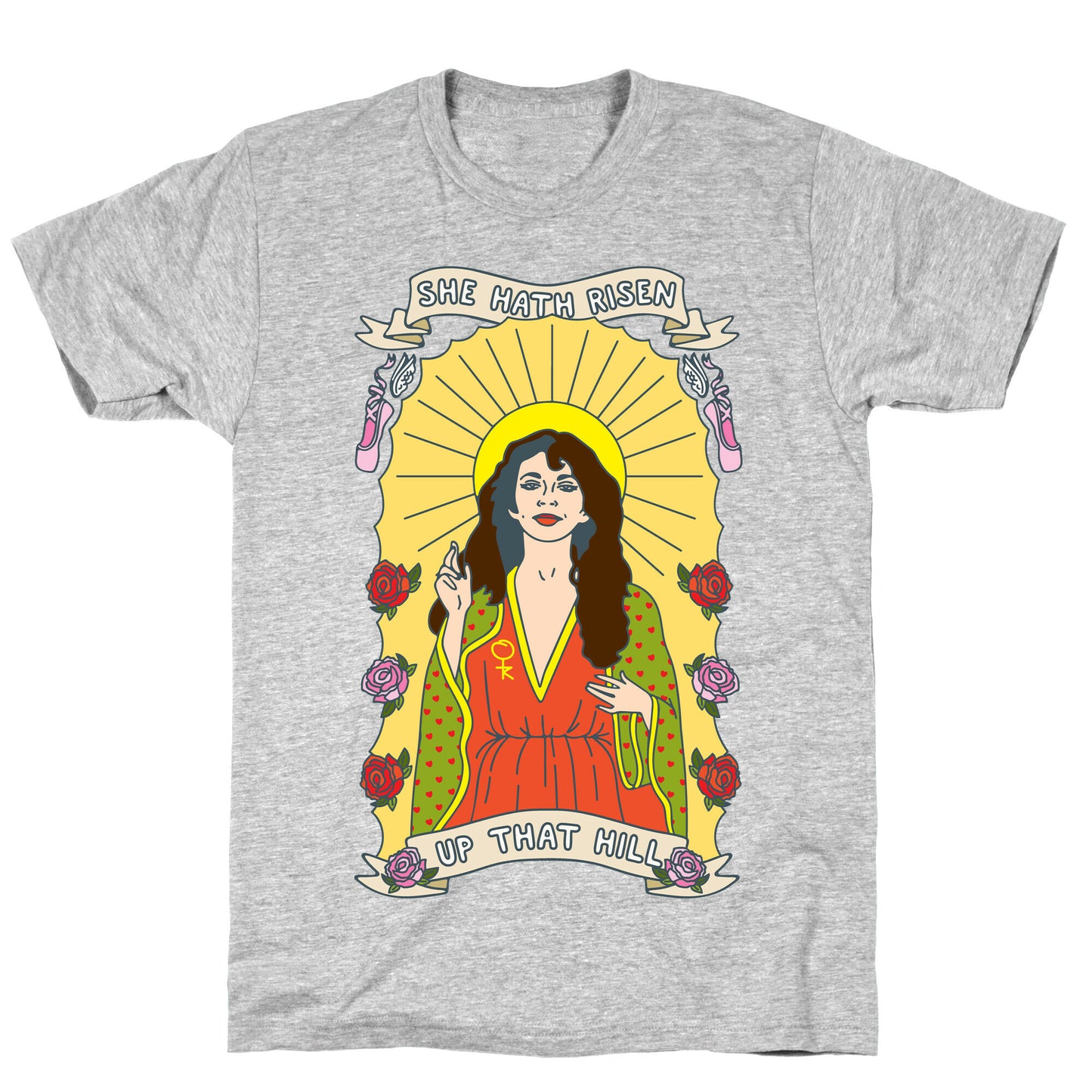 Saint Bush Parody White Print T-Shirt