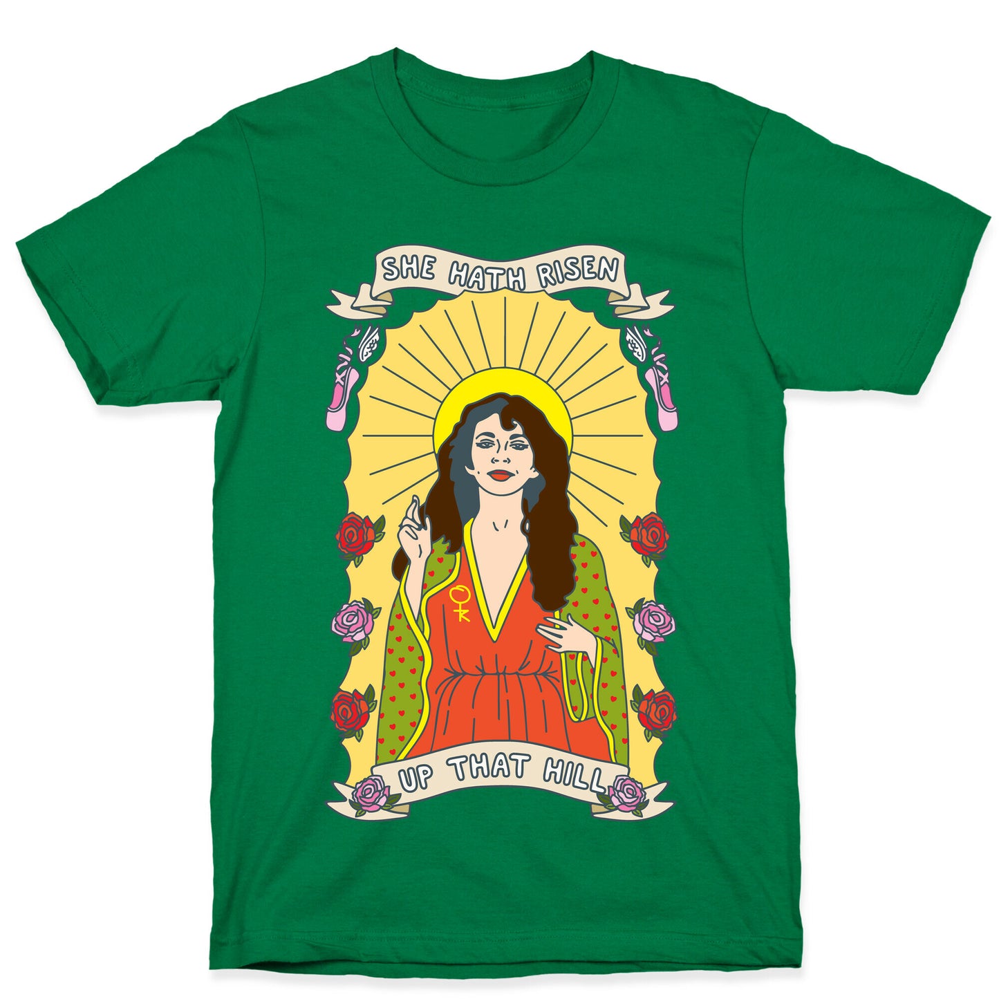 Saint Bush Parody White Print T-Shirt