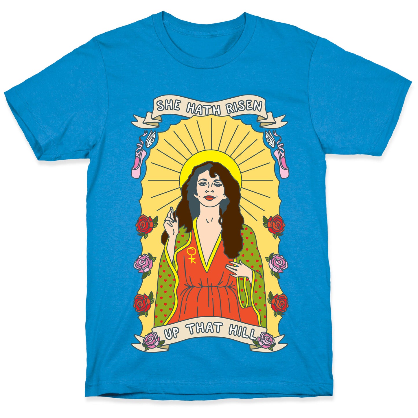 Saint Bush Parody White Print T-Shirt