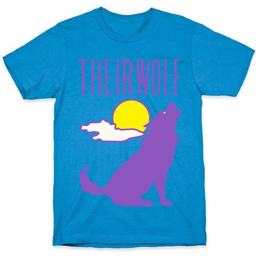 Their-Wolf Non-Binary Werewolf Parody T-Shirt