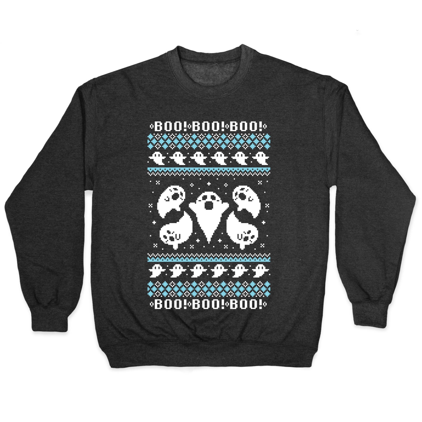 Spooky Ghosts Ugly Sweater Crewneck Sweatshirt