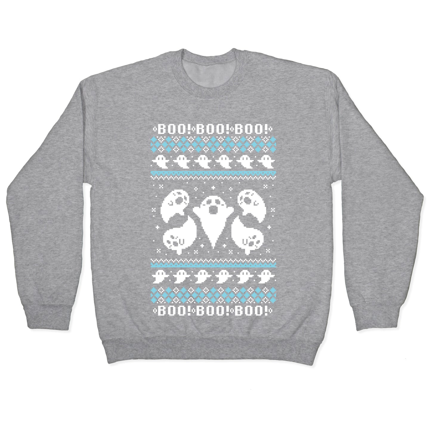 Spooky Ghosts Ugly Sweater Crewneck Sweatshirt