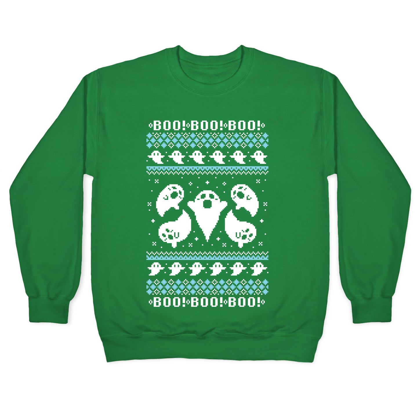 Spooky Ghosts Ugly Sweater Crewneck Sweatshirt
