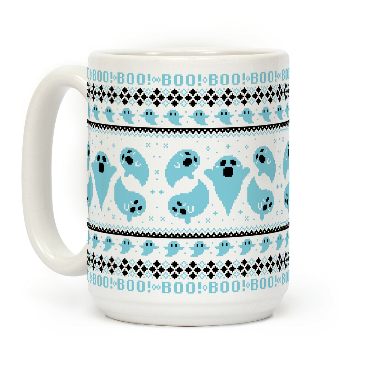 Spooky Ghosts Ugly Sweater Coffee Mug