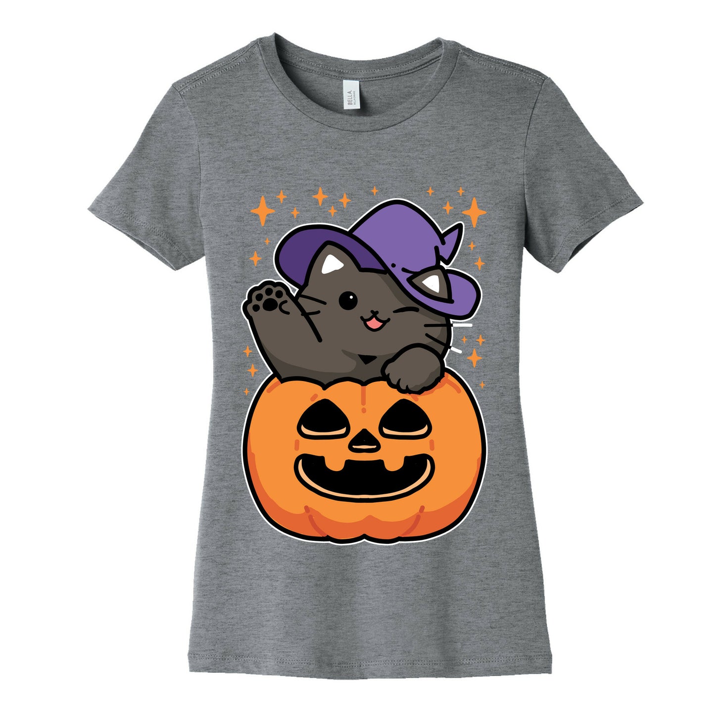 Cute Halloween Cat Women's Cotton Tee