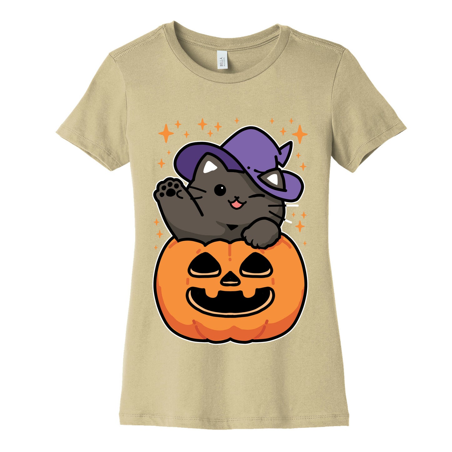 Cute Halloween Cat Women's Cotton Tee