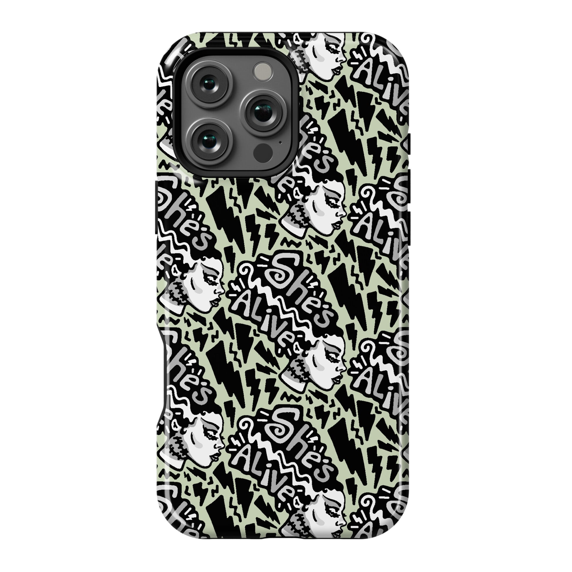 She's Alive Bride of Frankenstein Parody Phone Case