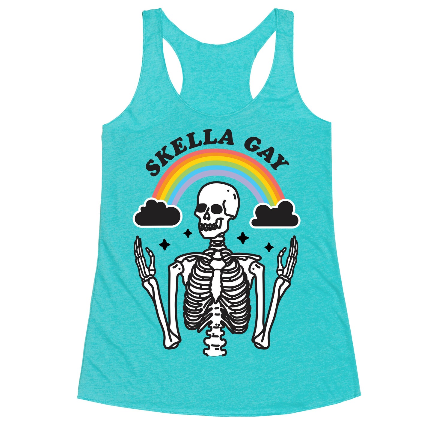 Skella Gay Skeleton Racerback Tank