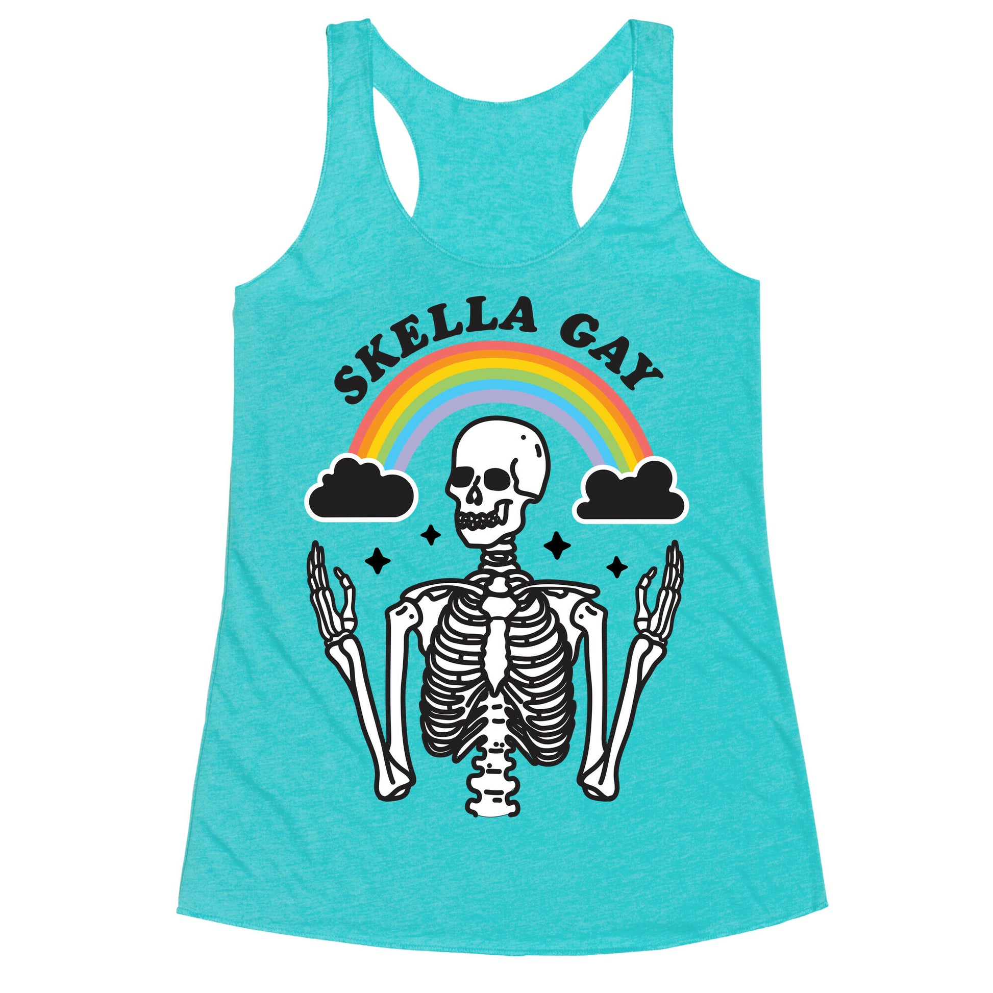 Skella Gay Skeleton Racerback Tank