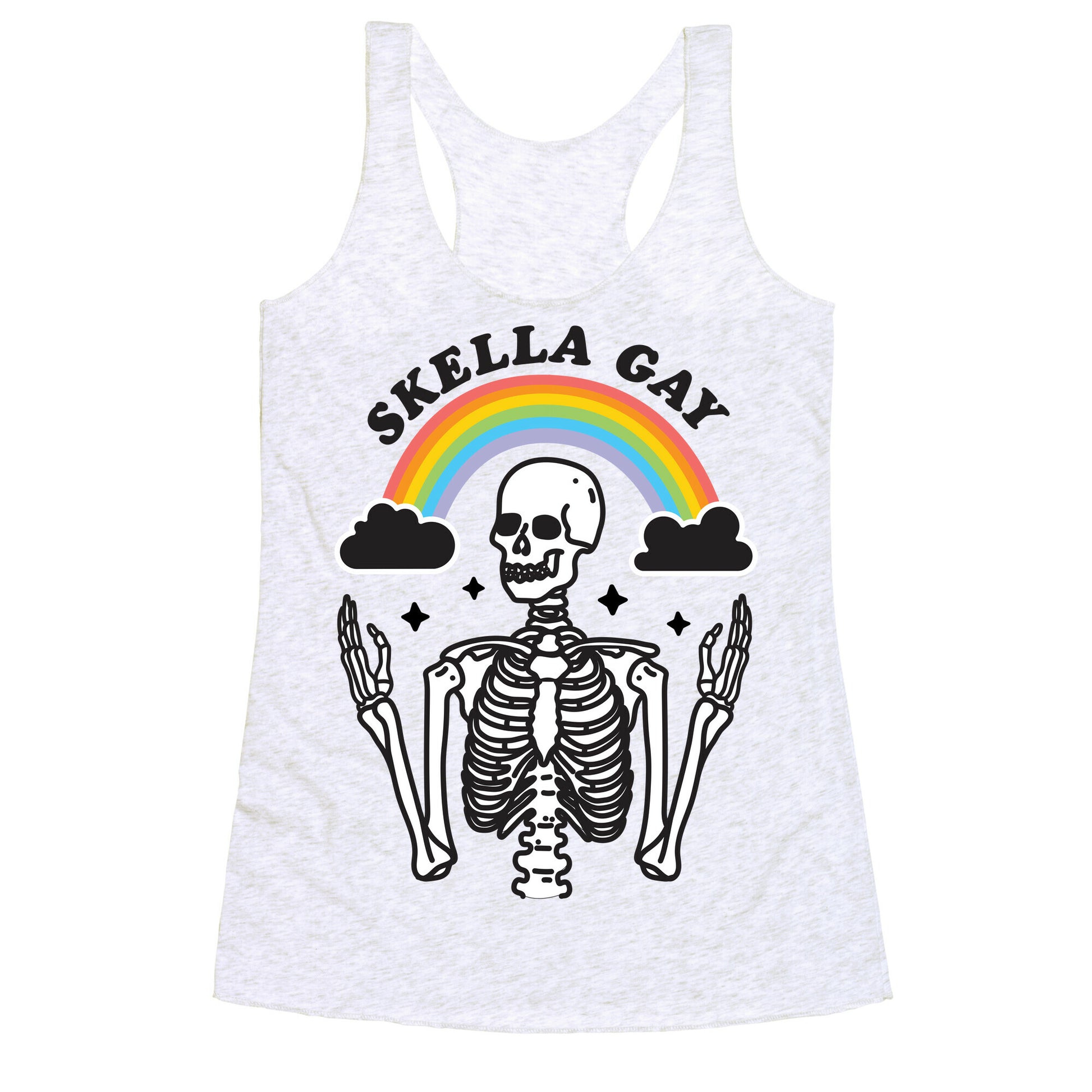 Skella Gay Skeleton Racerback Tank