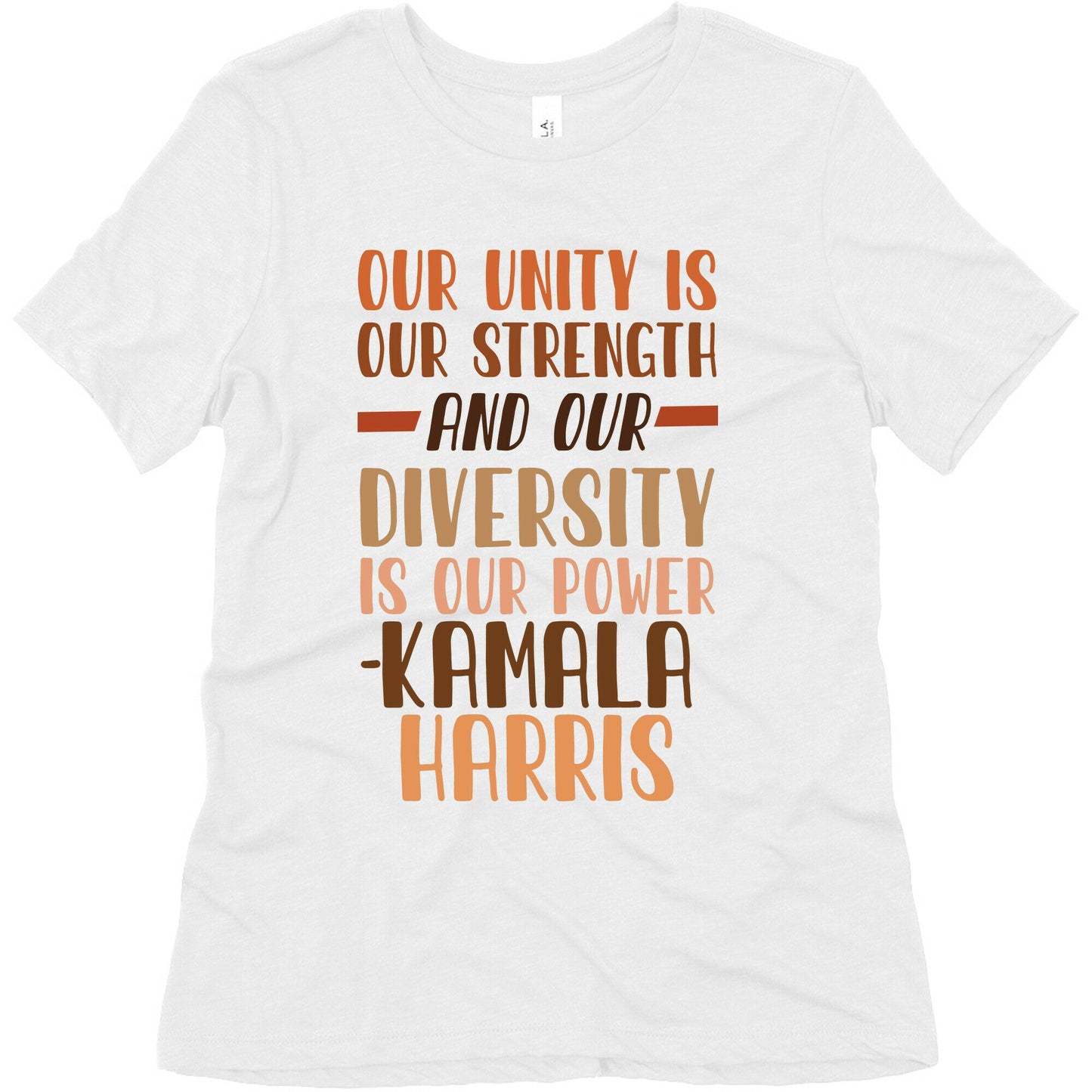 Our Unity is Our Strength And Our Diversity is Our Power Kamala Womens Triblend Tee