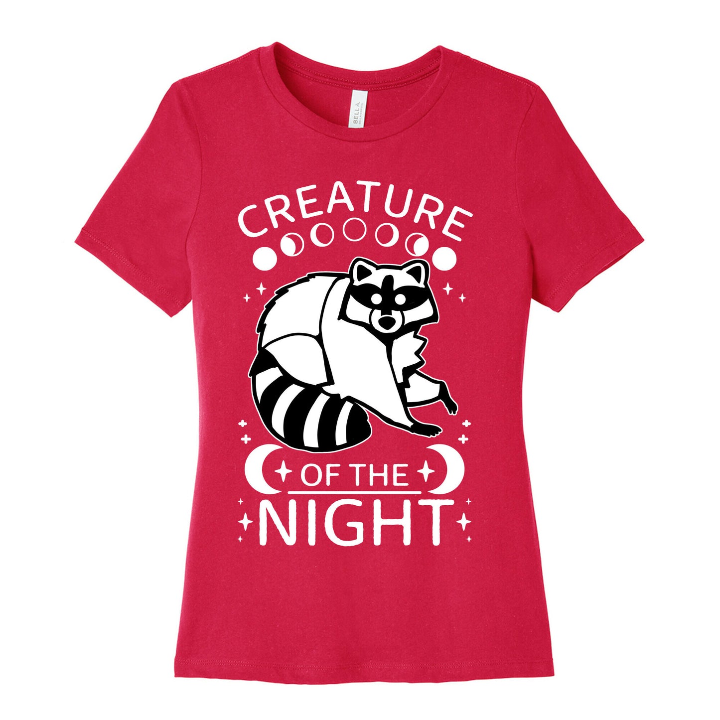 Creature Of The Night Raccoon Women's Cotton Tee