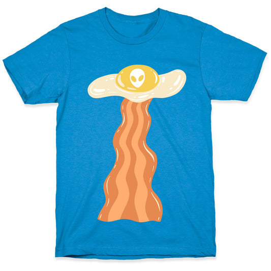Bacon and Egg UFO Abduction T-Shirt