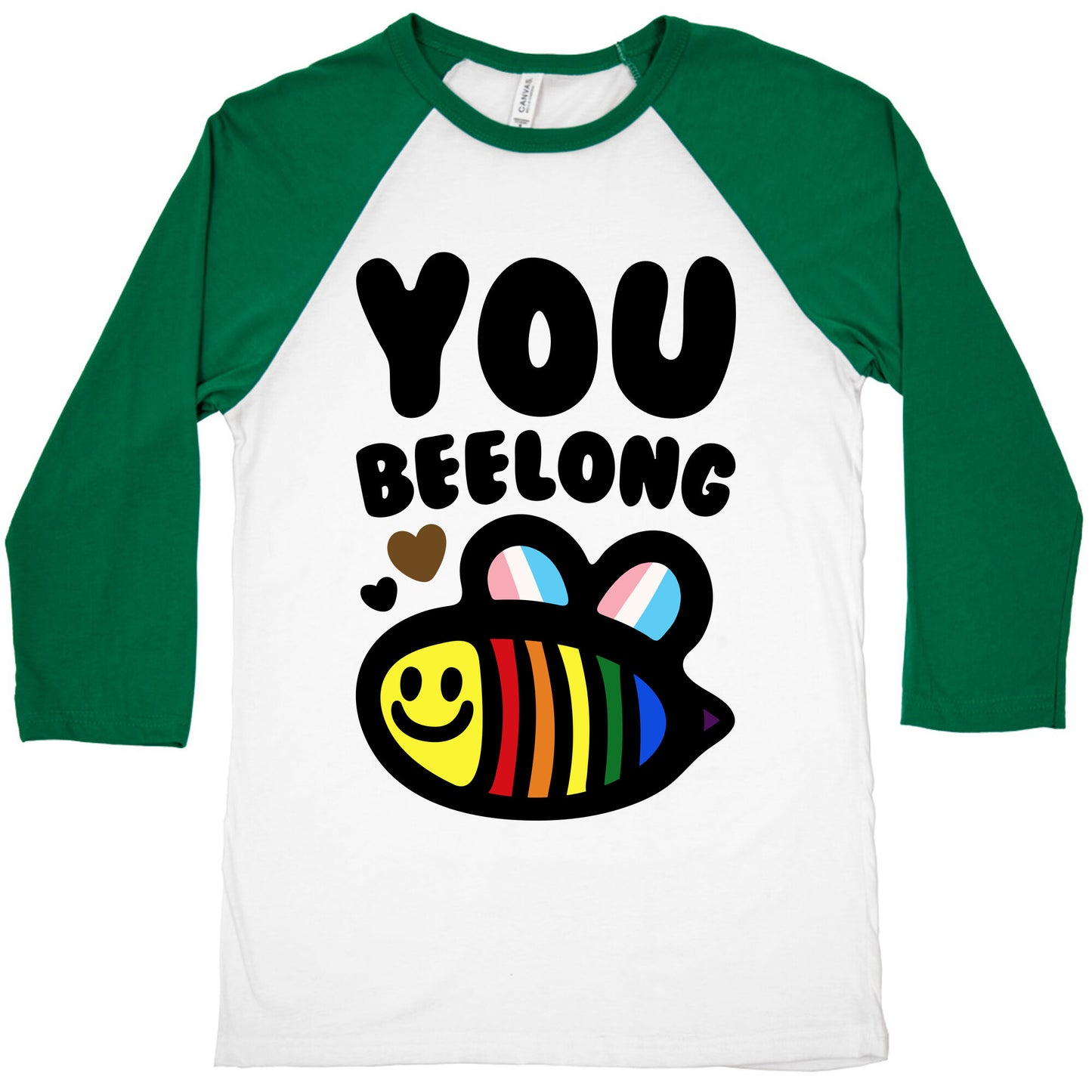 You Beelong Gay Pride Baseball Tee