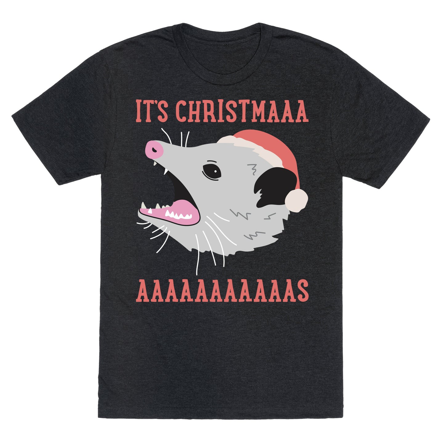 It's Christmas Screaming Opossum Unisex Triblend Tee