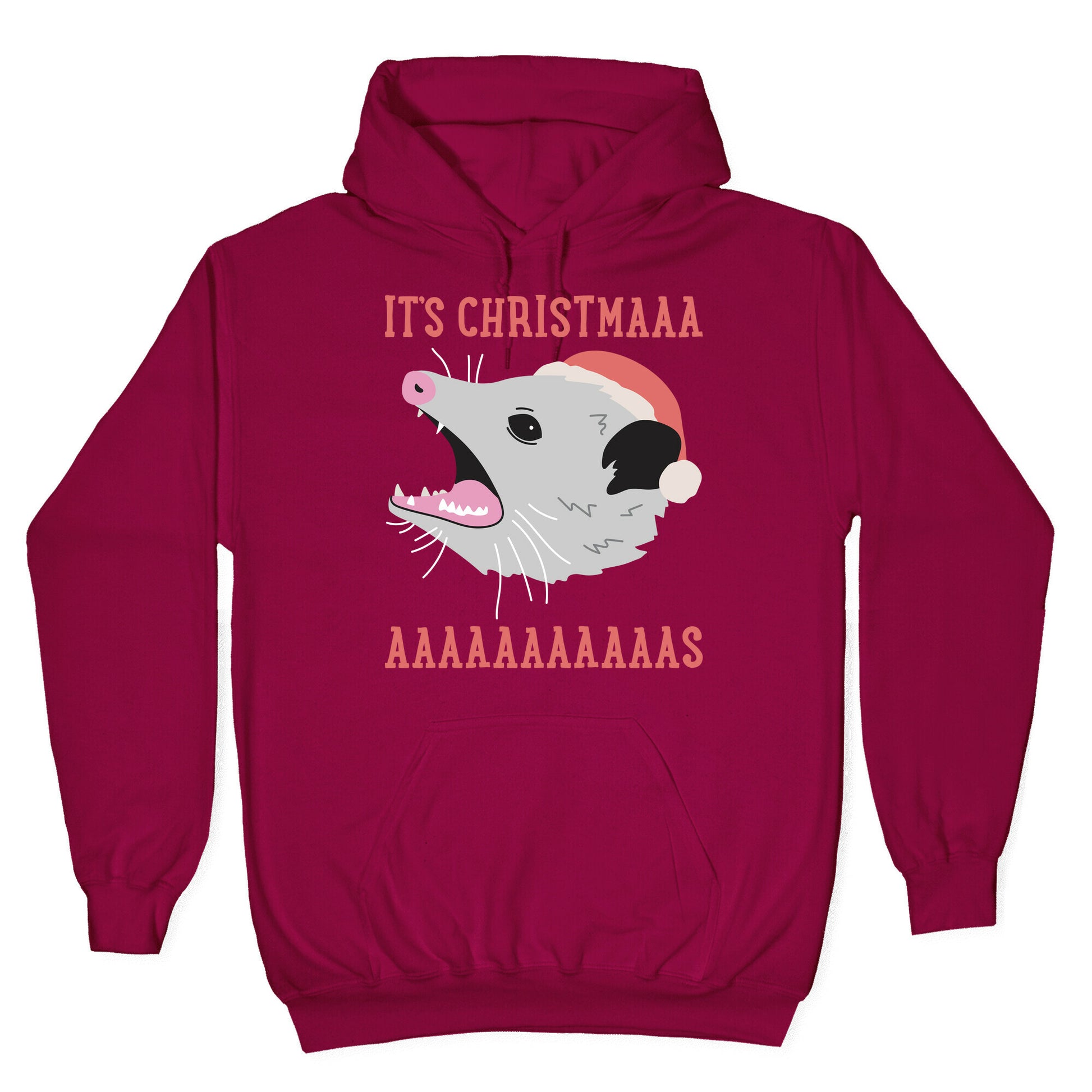 It's Christmas Screaming Opossum Hoodie