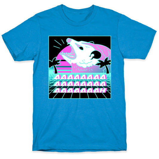 Screaming Retrowave Possum T-Shirt