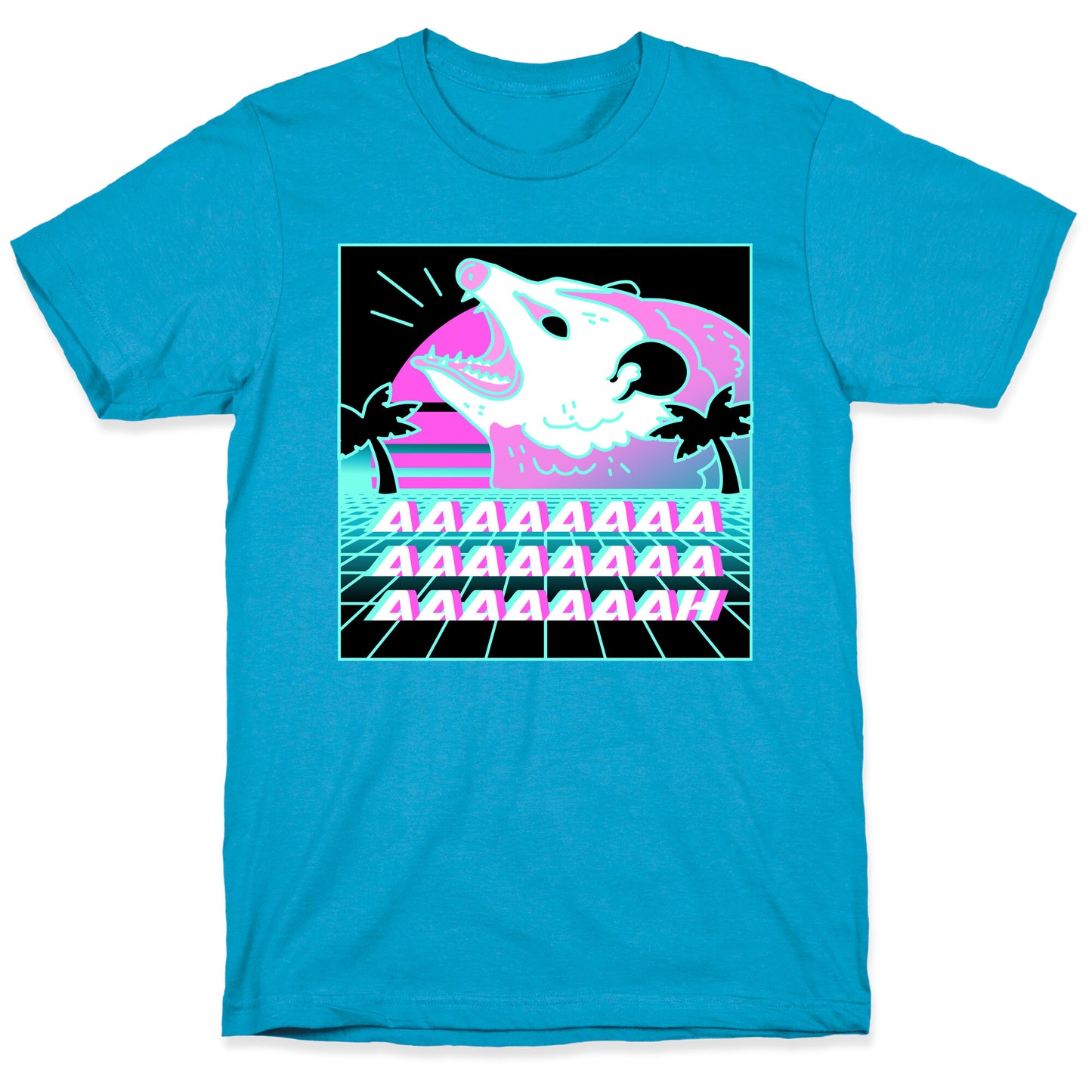 Screaming Retrowave Possum Unisex Triblend Tee