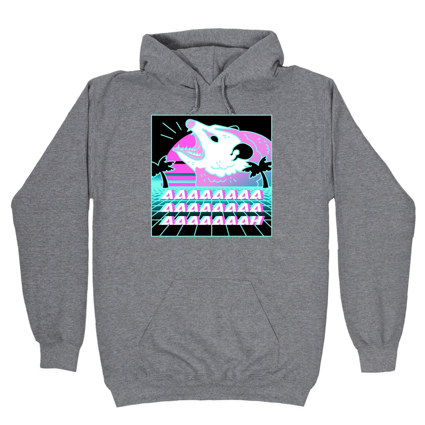 Screaming Retrowave Possum Hoodie