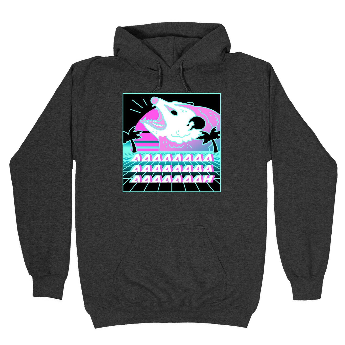 Screaming Retrowave Possum Hoodie