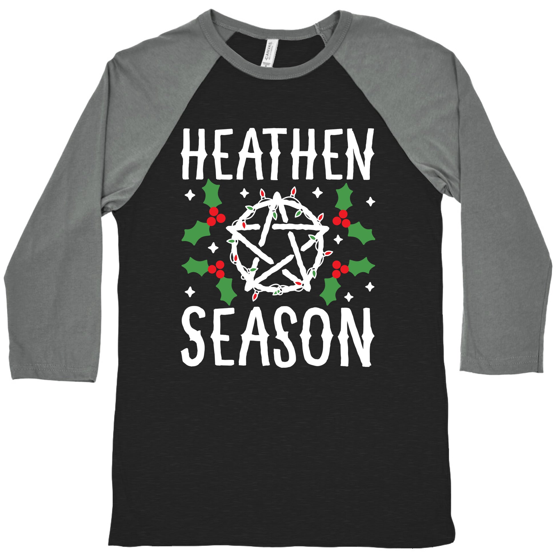 Heathen Season Christmas Baseball Tee