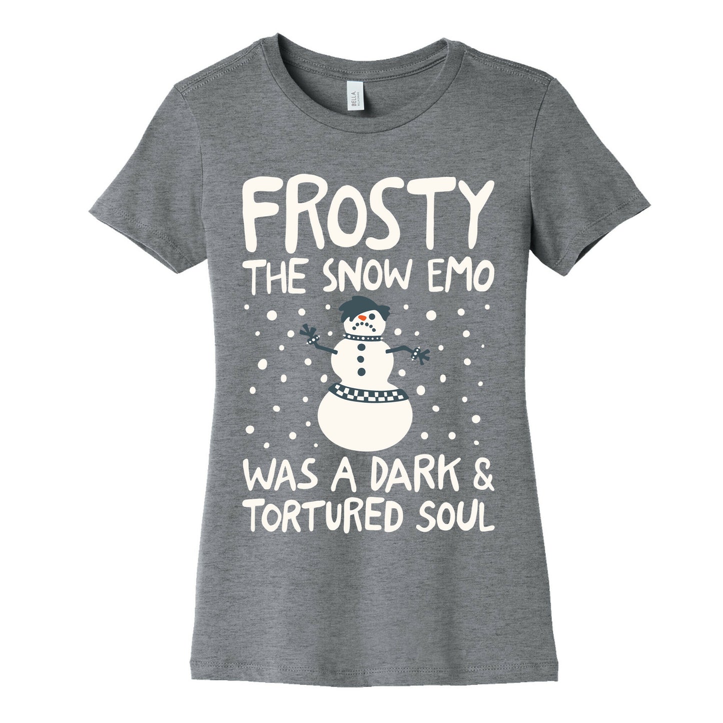Frosty The Snow Emo Parody White Print Women's Cotton Tee