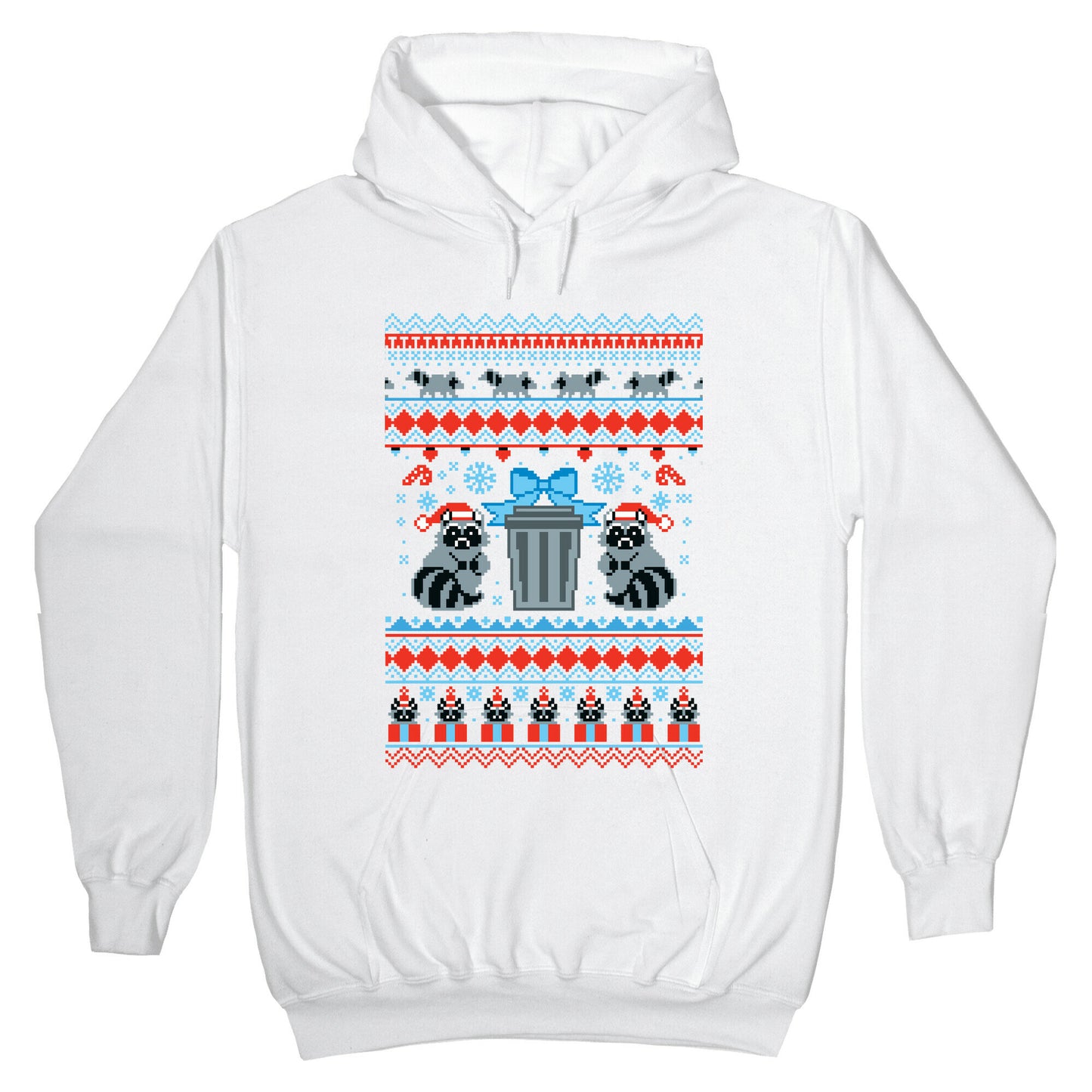 Raccoon Ugly Christmas Sweater Hoodie
