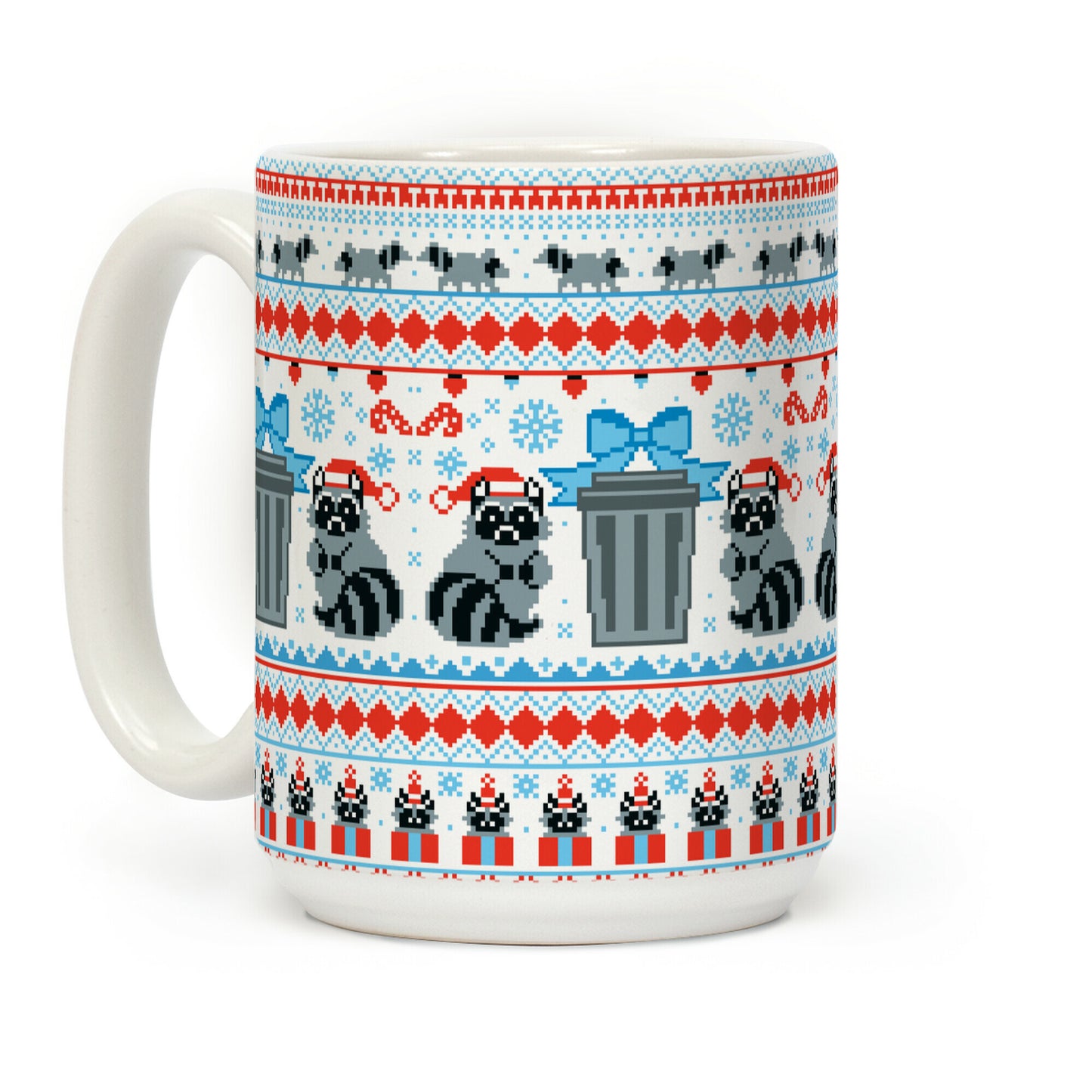 Raccoon Ugly Christmas Sweater Coffee Mug