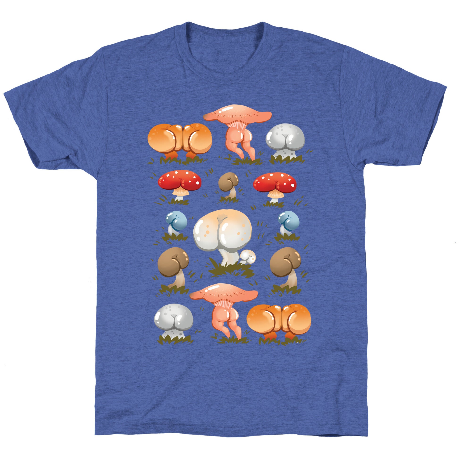 Butt Mushroom Pattern Unisex Triblend Tee