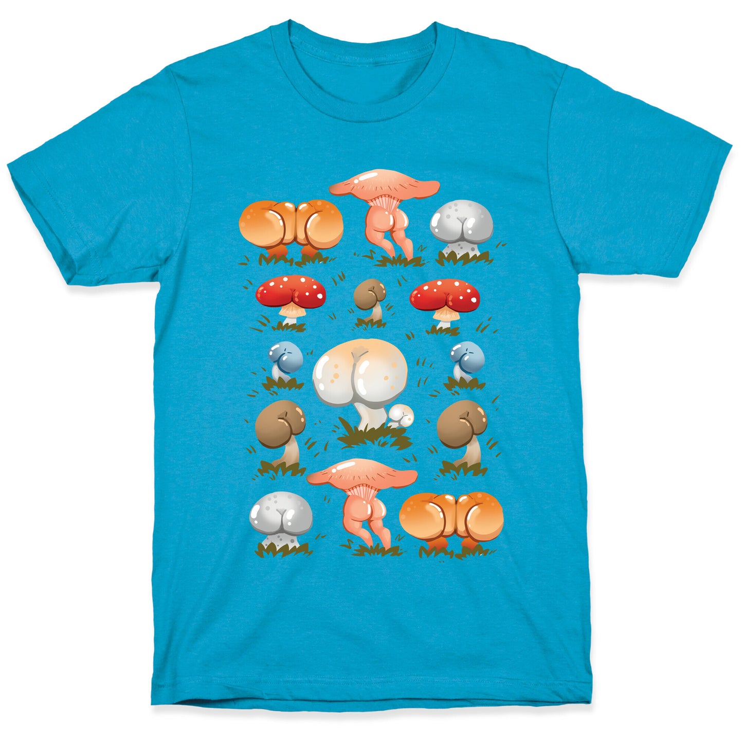 Butt Mushroom Pattern Unisex Triblend Tee