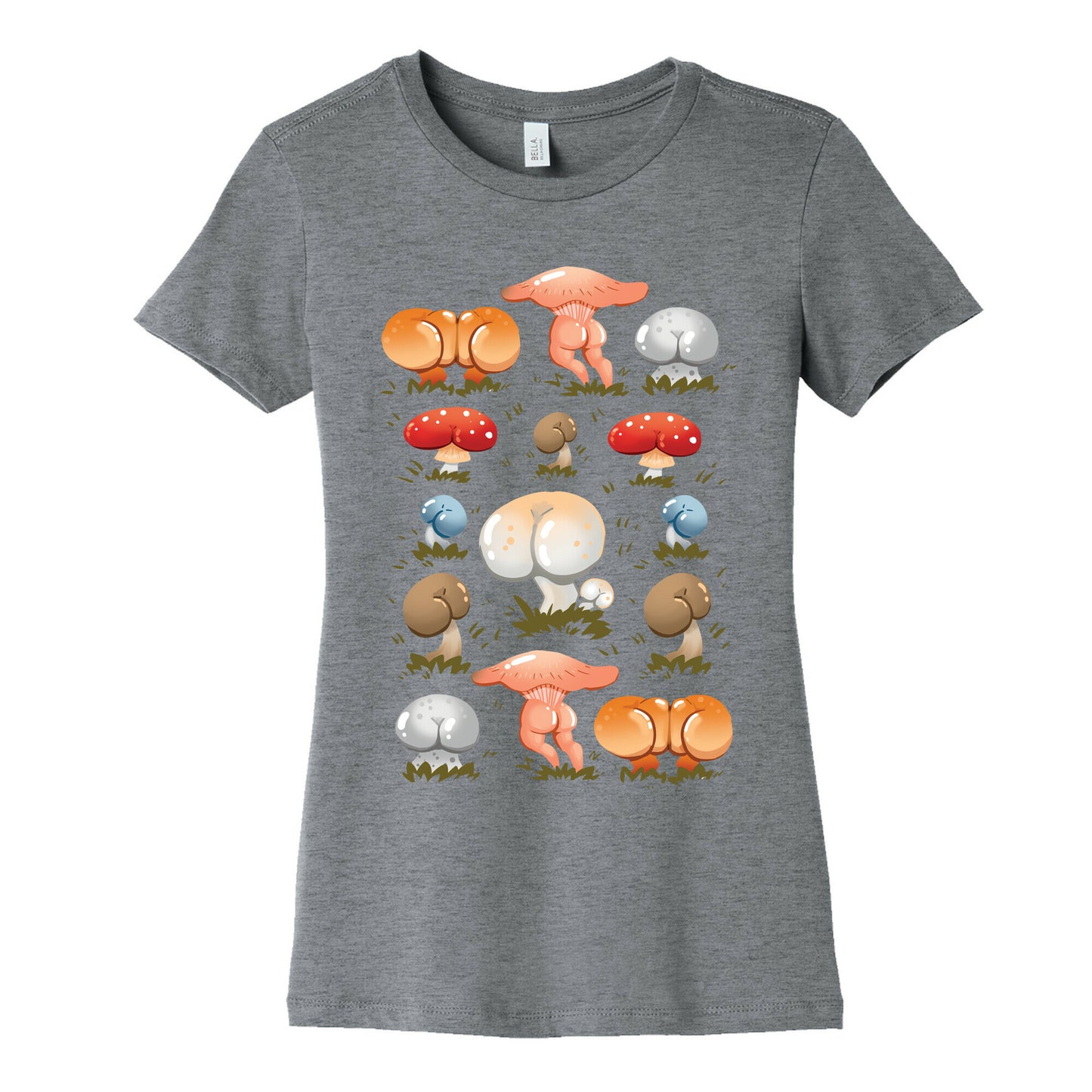 Butt Mushroom Pattern Women's Cotton Tee