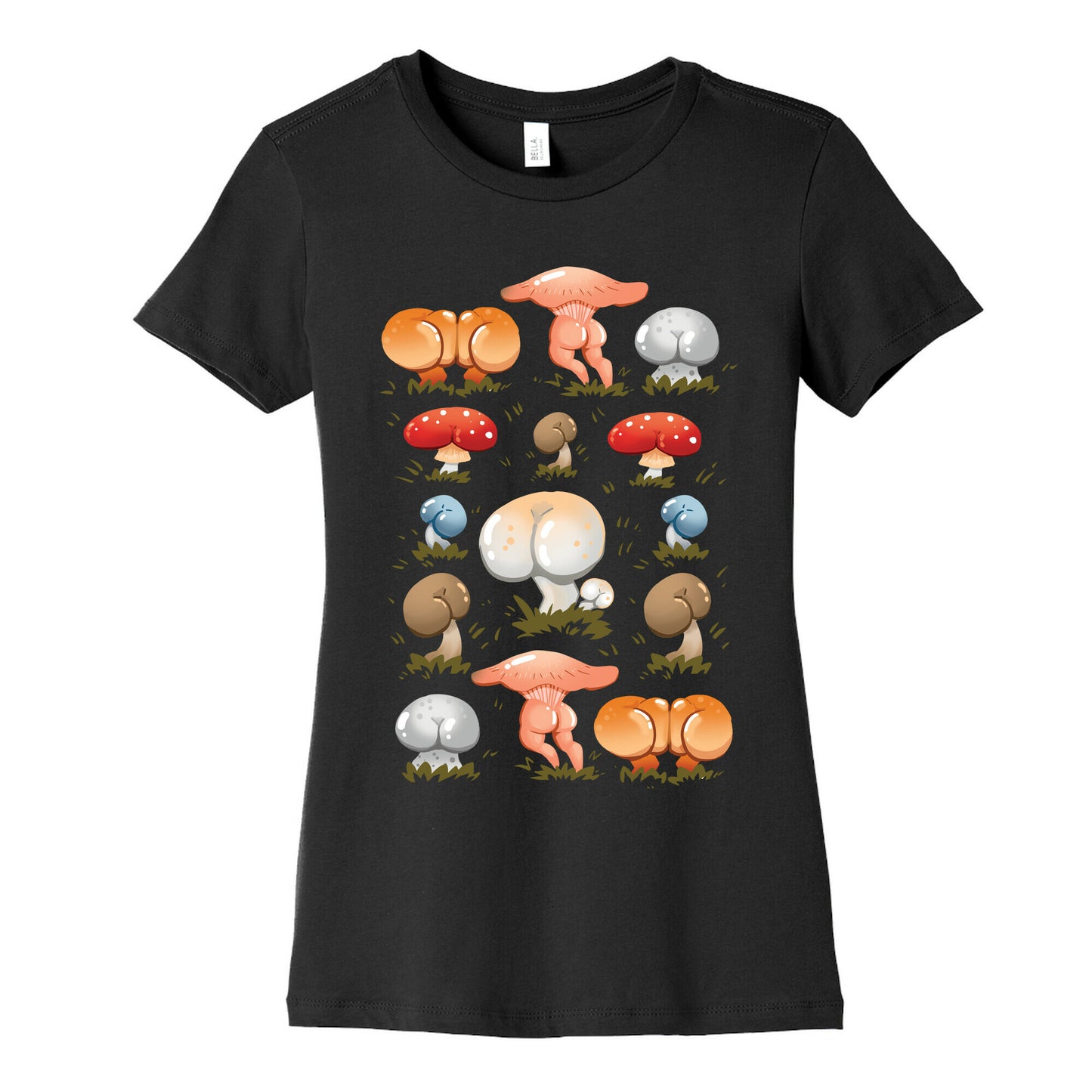 Butt Mushroom Pattern Women's Cotton Tee