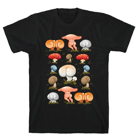 Butt Mushroom Pattern T-Shirt