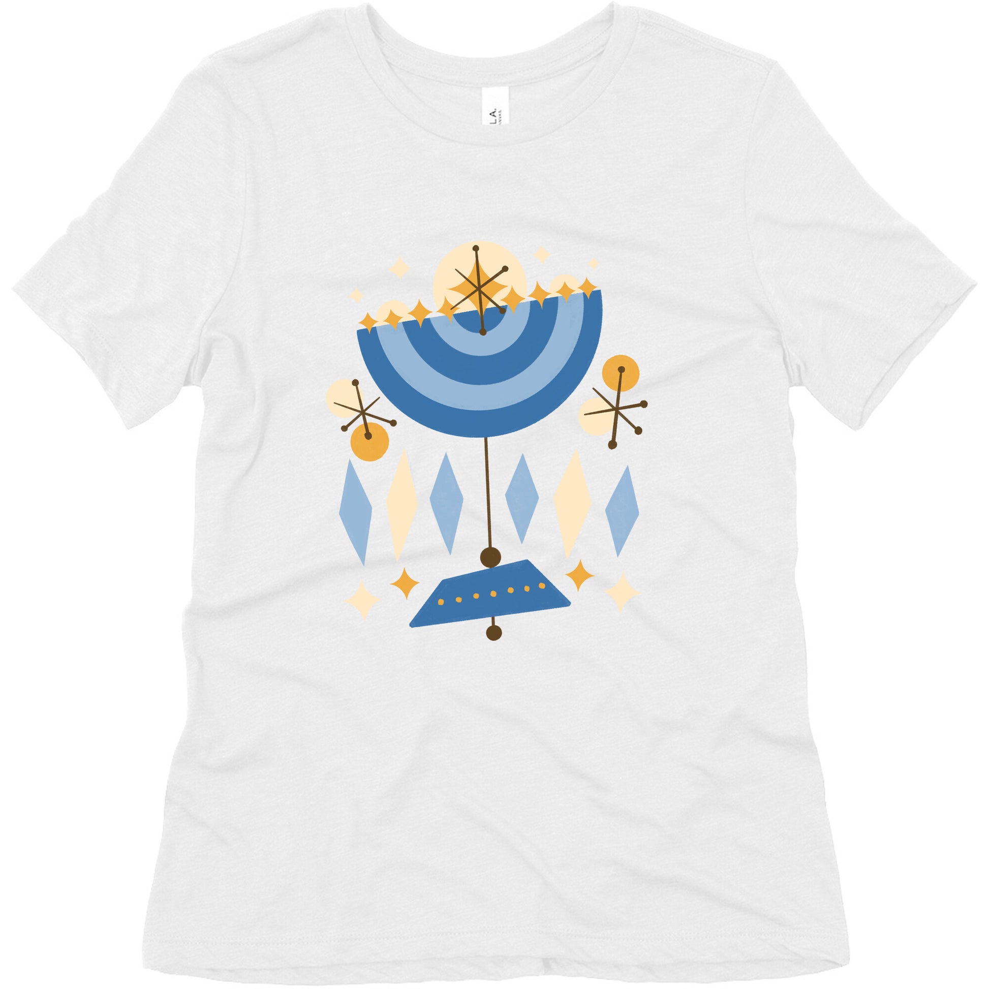 Mid-Century Modern Menorah (Hanukkah) Women's Triblend Tee
