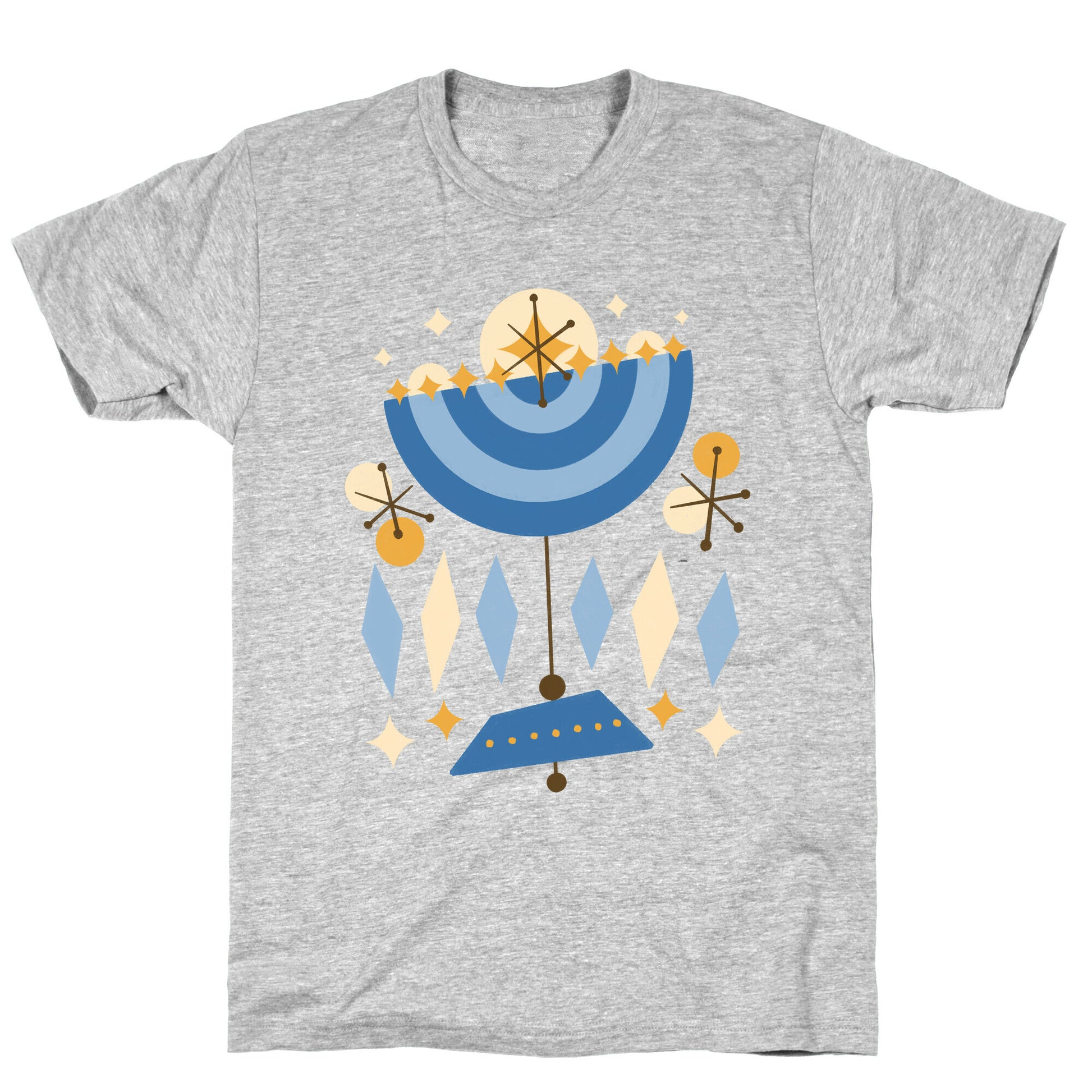 Mid-Century Modern Menorah (Hanukkah) T-Shirt