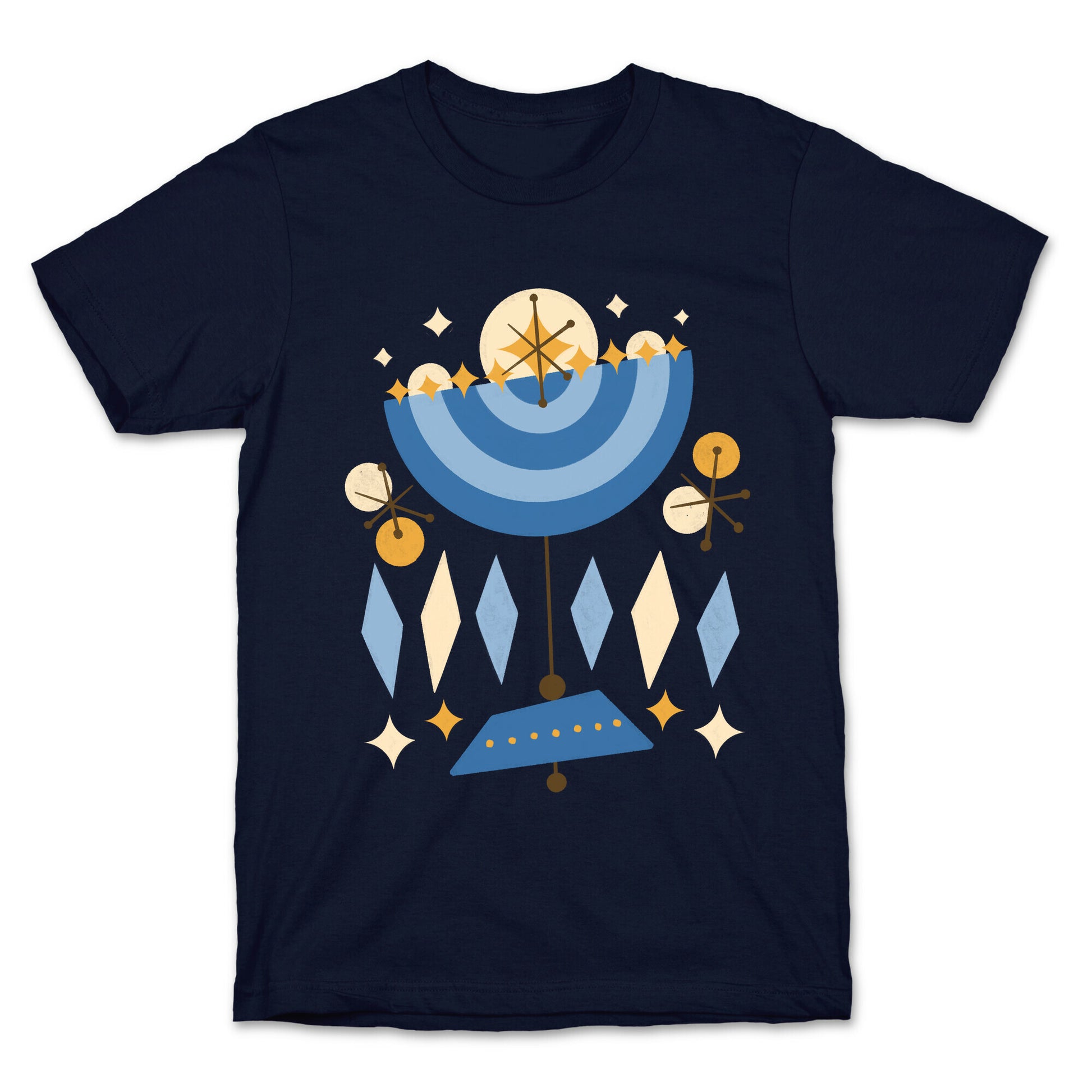 Mid-Century Modern Menorah (Hanukkah) T-Shirt