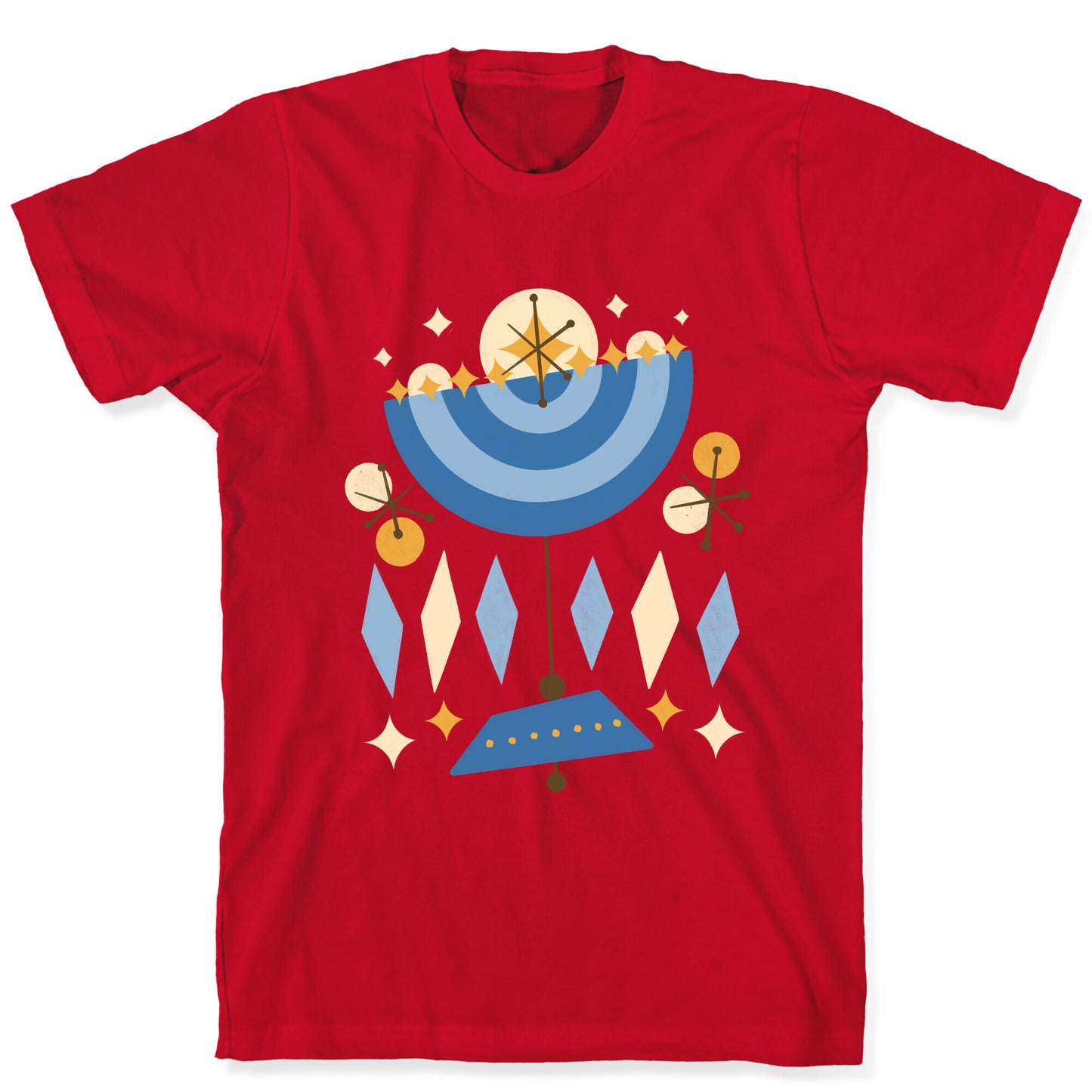 Mid-Century Modern Menorah (Hanukkah) T-Shirt