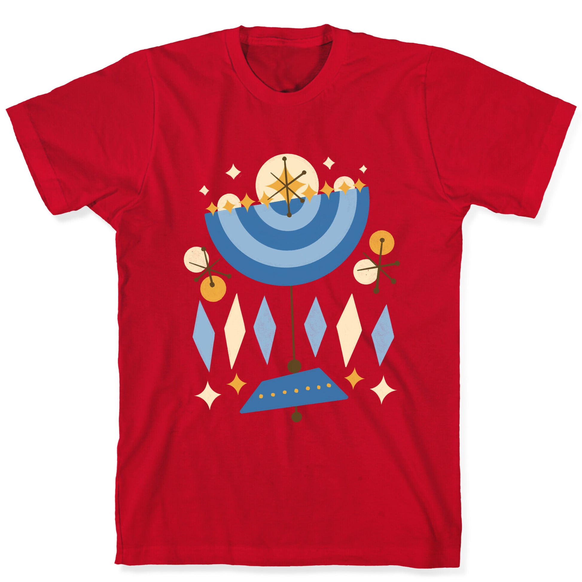 Mid-Century Modern Menorah (Hanukkah) T-Shirt