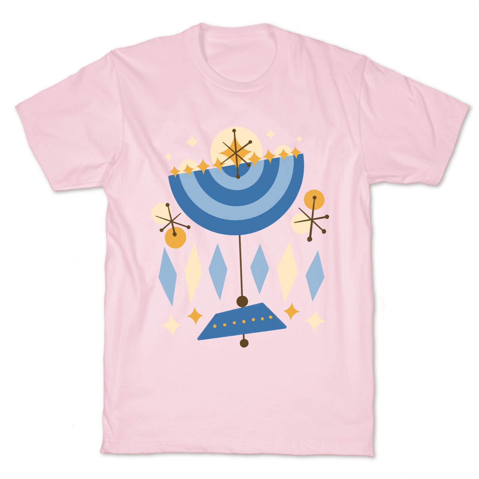 Mid-Century Modern Menorah (Hanukkah) T-Shirt