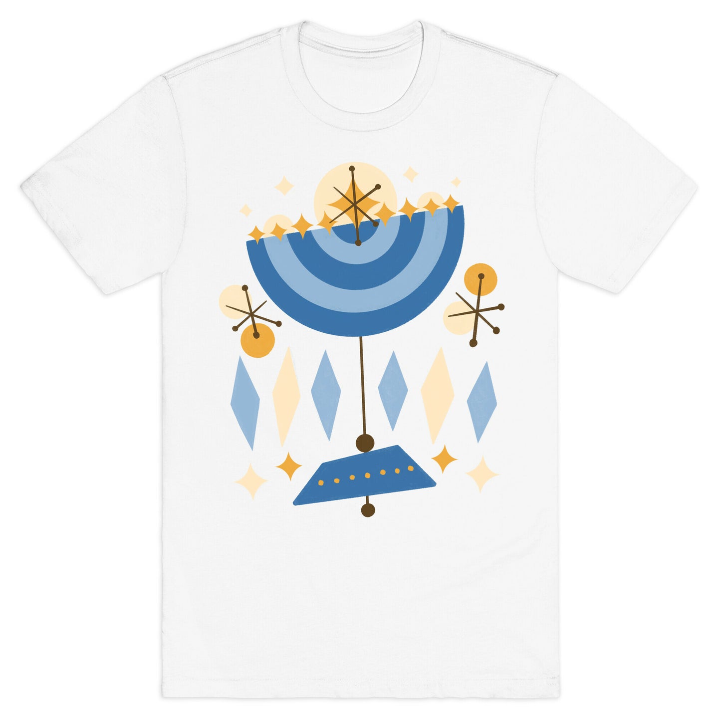 Mid-Century Modern Menorah (Hanukkah) T-Shirt