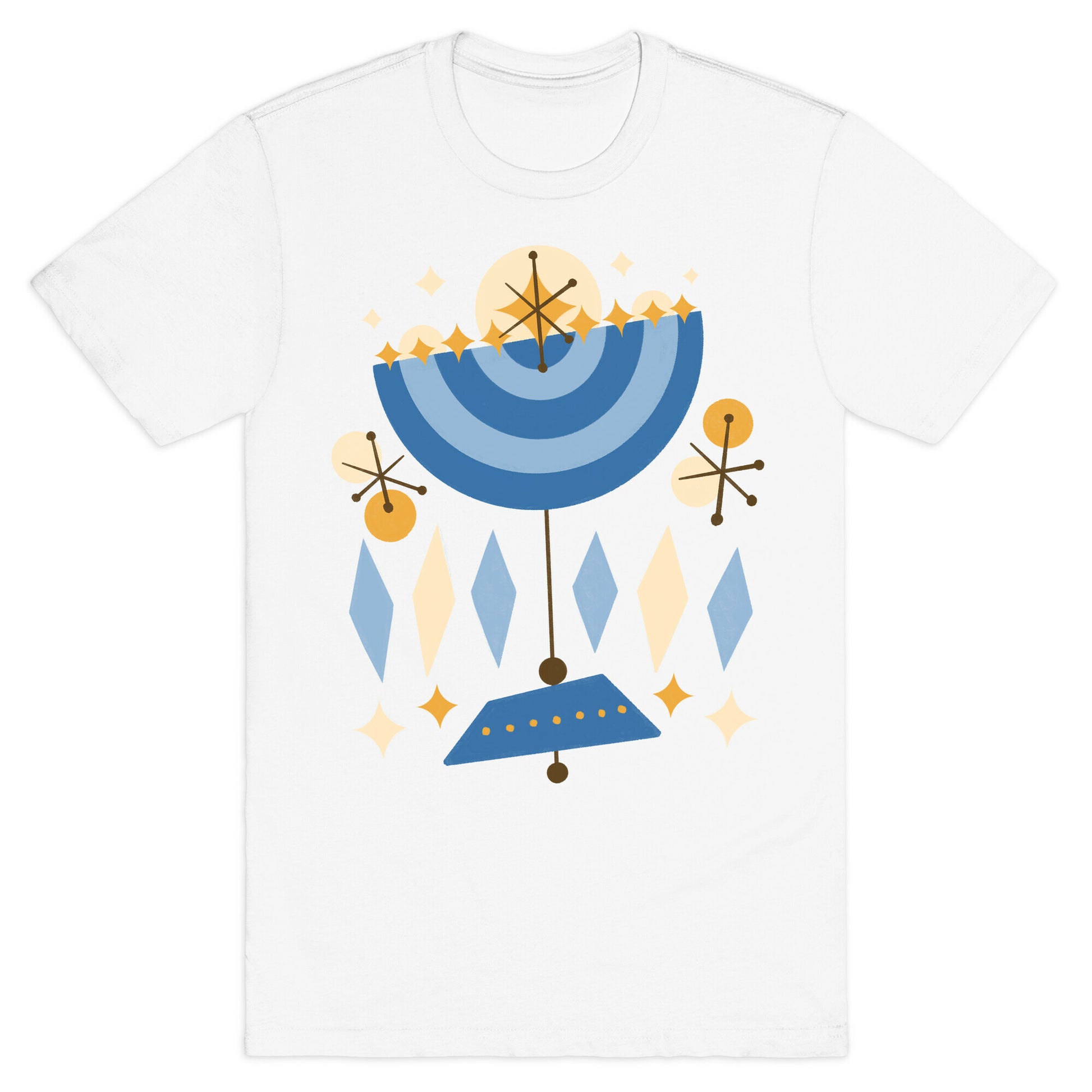 Mid-Century Modern Menorah (Hanukkah) T-Shirt