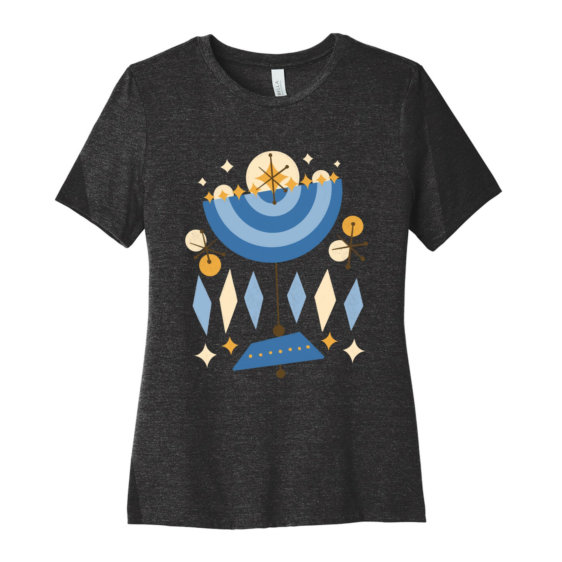 Mid-Century Modern Menorah (Hanukkah) Women's Cotton Tee