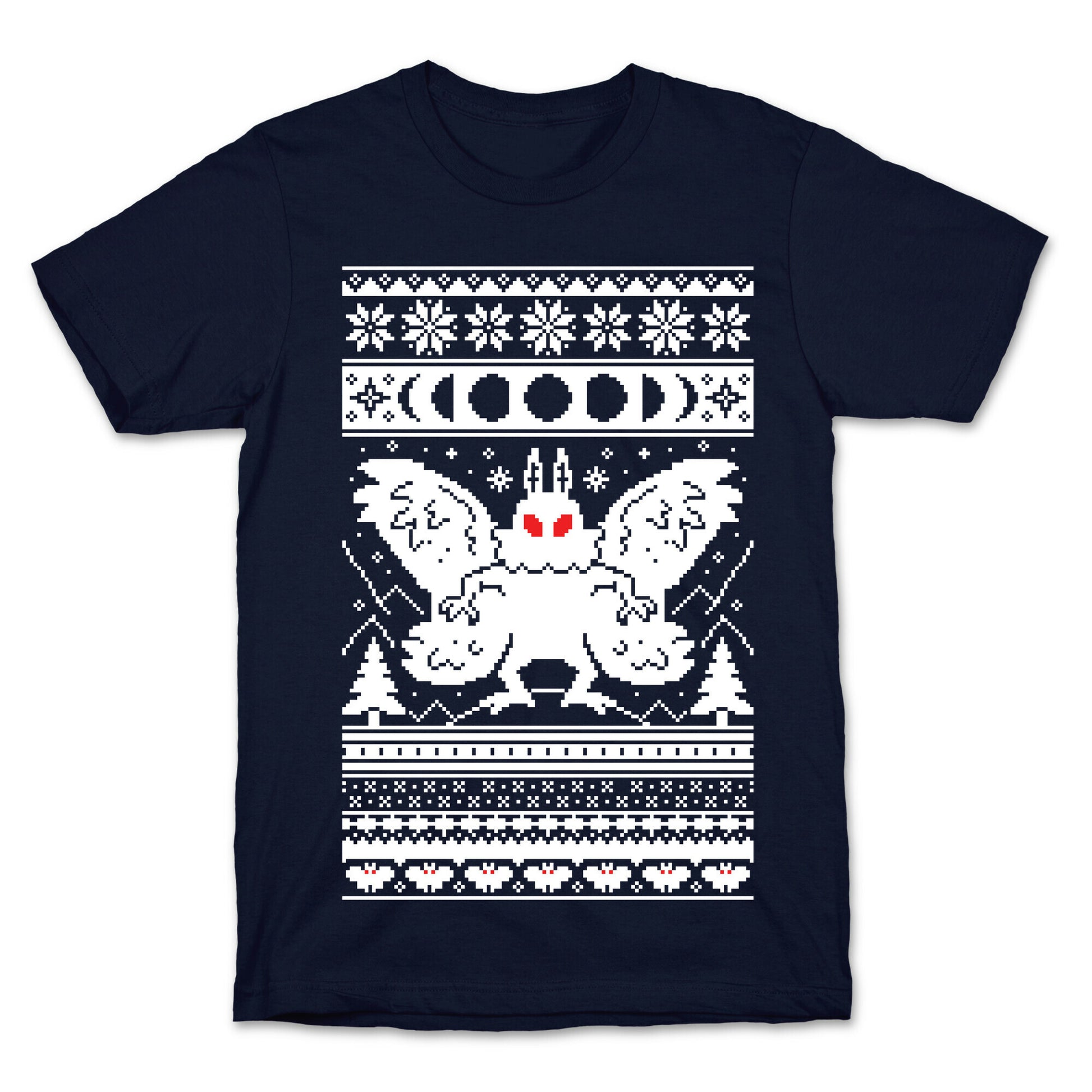 Mothman Ugly Sweater Pattern T-Shirt