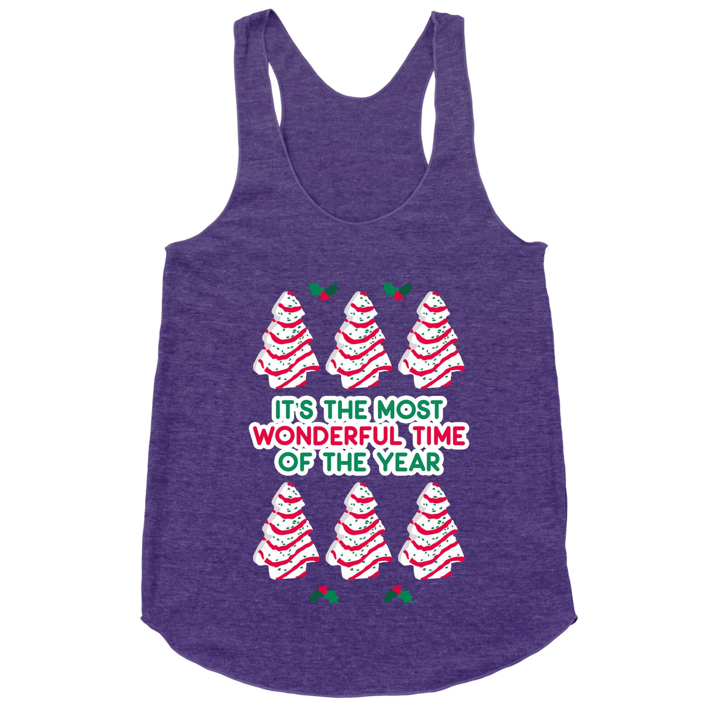 It's the Most Wonderful Time of the Year (Holiday Tree Cake Time) Racerback Tank