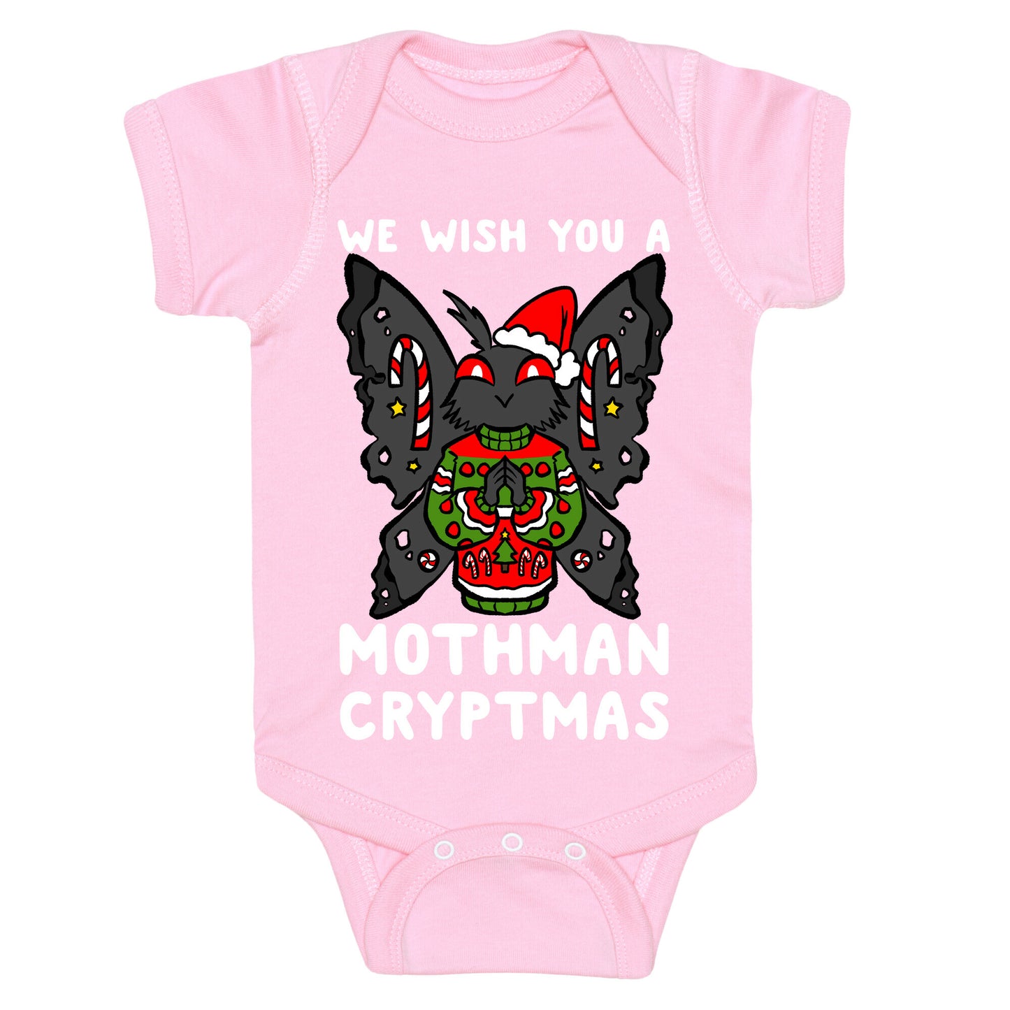 We Wish You A Mothman Cryptmas Baby One Piece