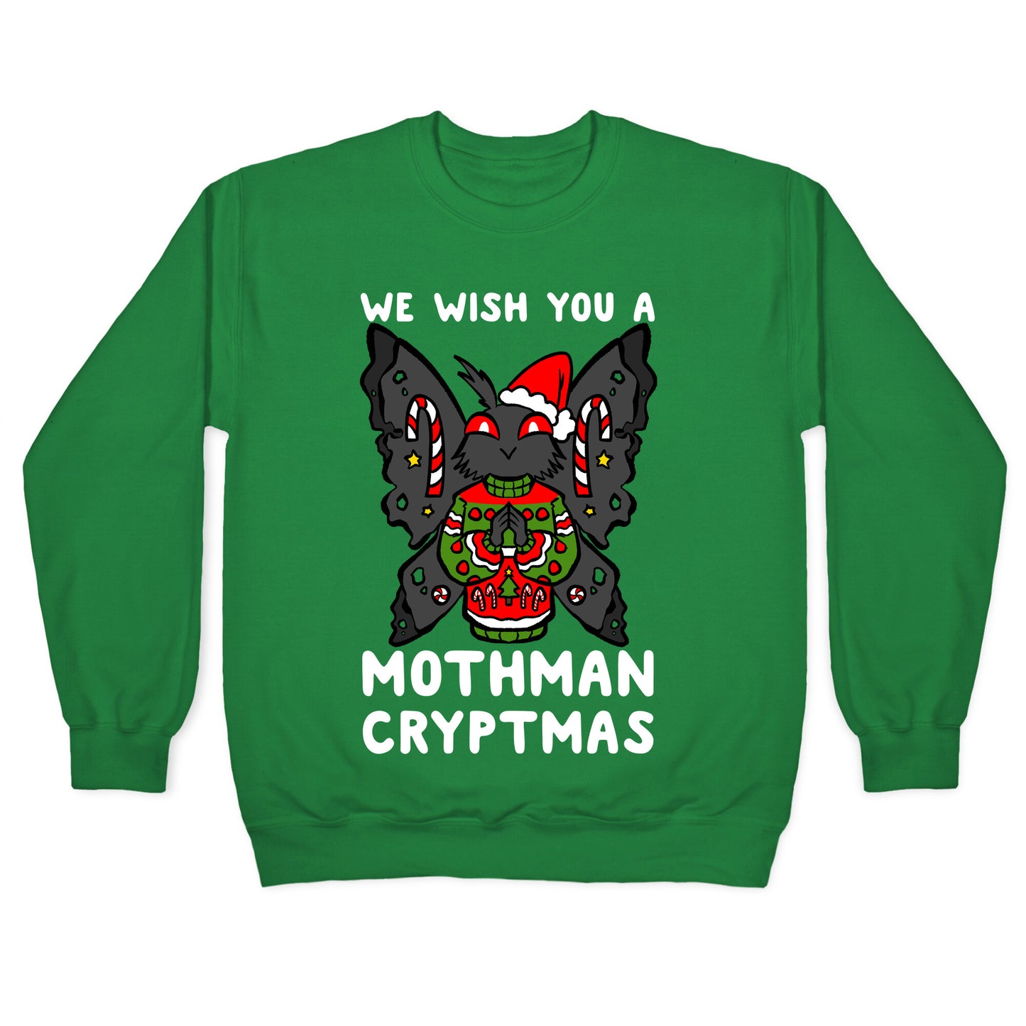 We Wish You A Mothman Cryptmas Crewneck Sweatshirt