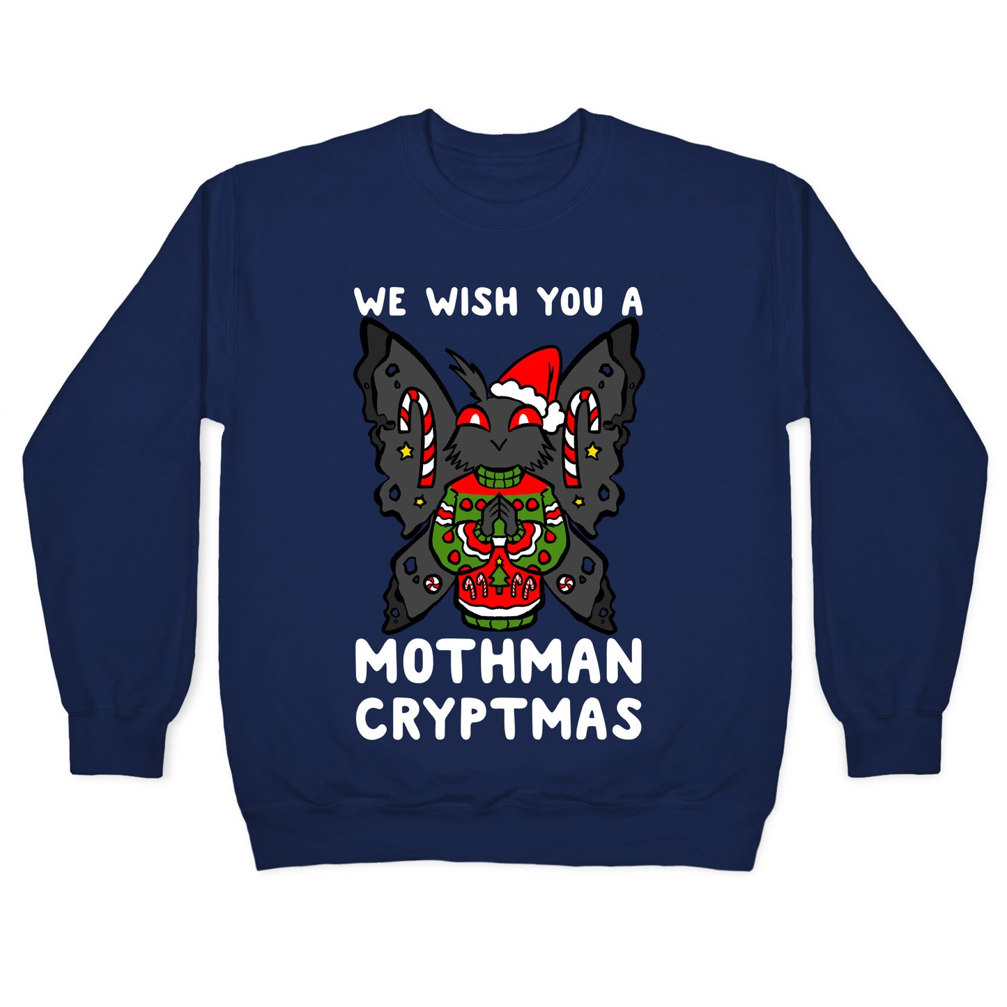 We Wish You A Mothman Cryptmas Crewneck Sweatshirt