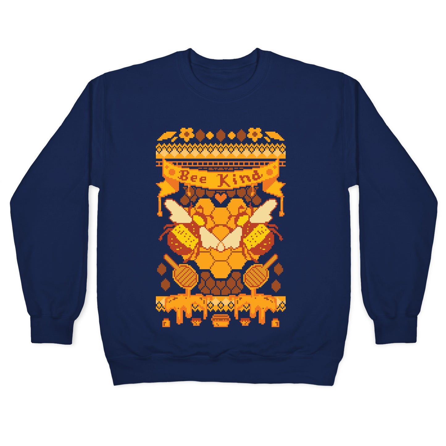 Bee Kind Sweater Pattern Crewneck Sweatshirt
