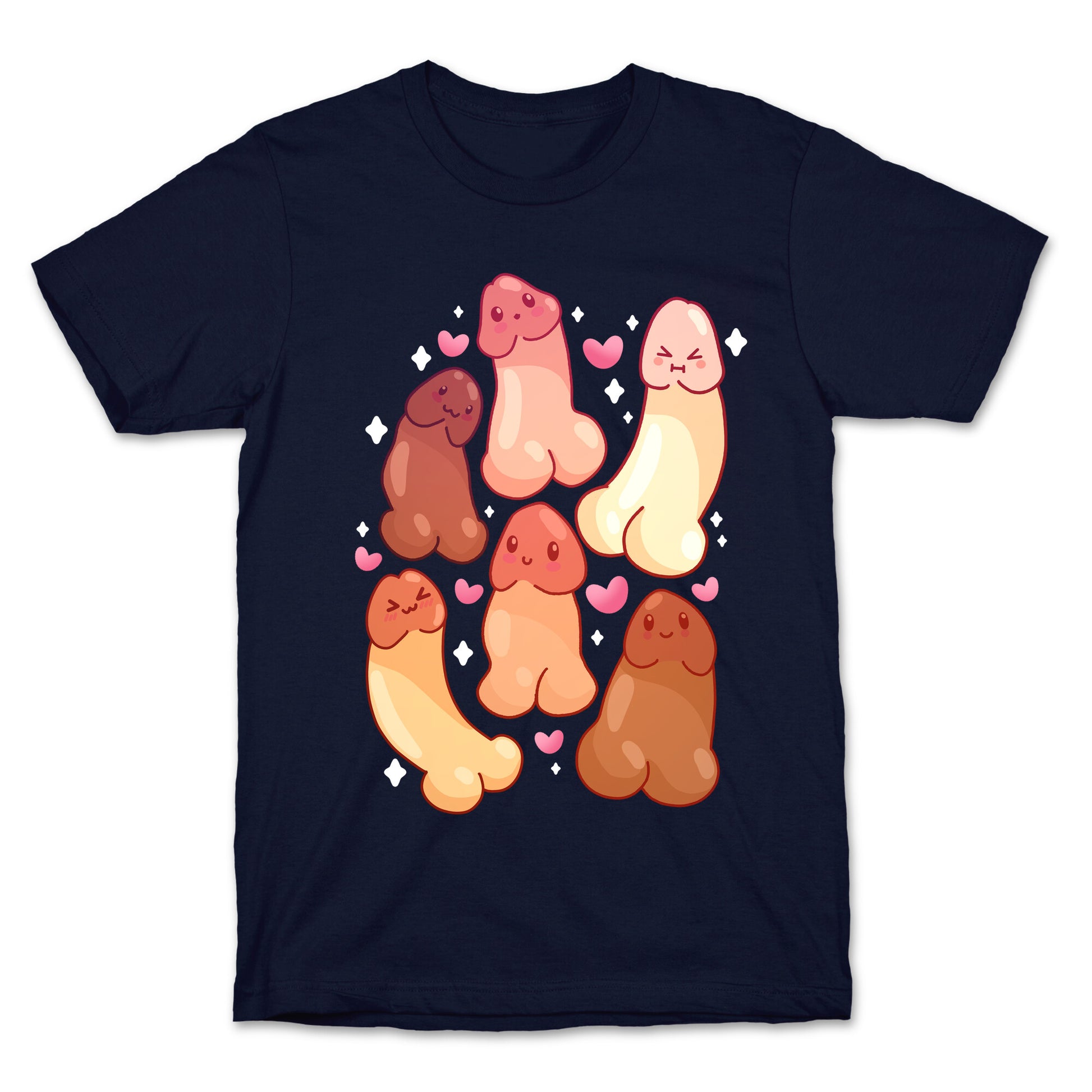 Kawaii Penises Pattern T-Shirt
