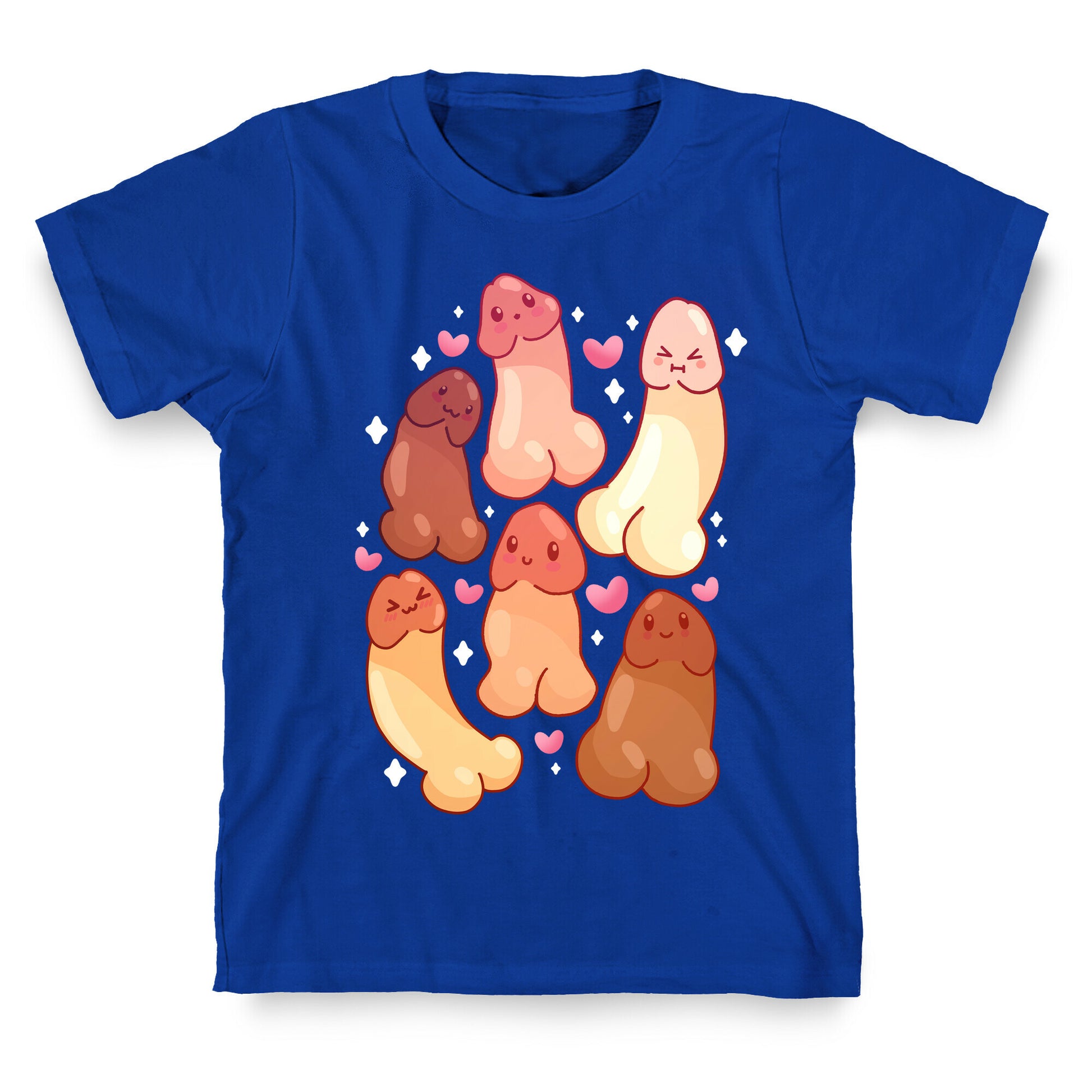 Kawaii Penises Pattern T-Shirt